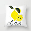 Lemon Pattern Summer Cushion Cover Throw Pillow for Sofa Decoration by Axyaa
