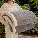 Axyaa Faux Rabbit Fur Tie-Dye Plush Blanket - Warm & Cozy for All Seasons