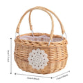 Axyaa Willow Rattan Storage Basket: Sturdy Woven Flower Arrangement Durable Wicker Basket