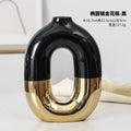 Axyaa Nordic Ceramic Vase | Electroplated Finish | Advanced Design for Creative Flower Arrangement