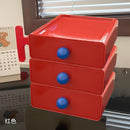 Axyaa Desktop Cosmetic Storage Organizer Cabinet with Multiple Layers