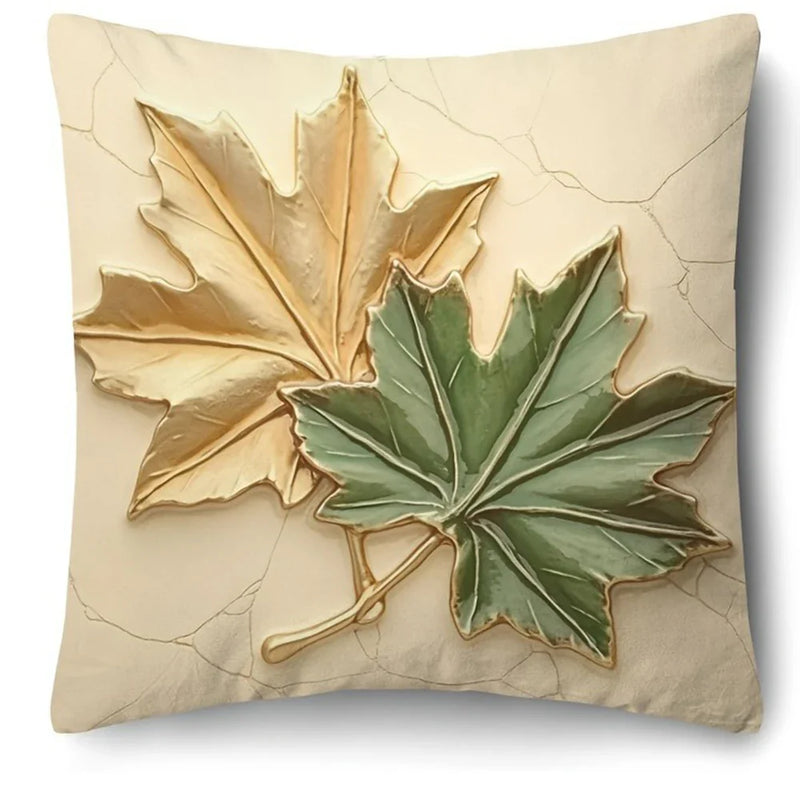 Axyaa Leaf Printed Pillowcase - Modern Home Room Decor Sofa Cushion Cover