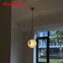 Axyaa Glass LED Pendant Lights | Copper Hanging Lamp for Home & Commercial Decor
