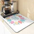 Easter Rabbit Print Kitchen Drying Mat Set by Axyaa