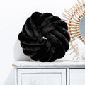 Axyaa Velvet Knot Pillow Large Round Decorative for Home Couch Office