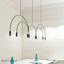 Axyaa Modern Spot Chandelier: Designer Arch Hanging Lamps for Restaurant Living Room Bedroom