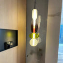 Axyaa Colored Glass LED Pendant Chandelier for Modern Creative Restaurant, Cafe, Bedroom, Living Room