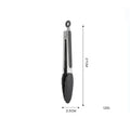 Axyaa Stainless Steel Food Clip with Silicone Non-slip Handle