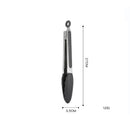 Axyaa Stainless Steel Food Clip with Silicone Non-slip Handle