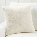 Axyaa White Plush Cushion Cover: Designer Nordic Pillow for Living Room Decor