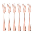 Axyaa Stainless Steel Dinner Forks Set - 6 Piece Cutlery Utensils Tableware