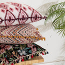 Axyaa Moroccan Flower Tufted Pillow Cover - Elegant Accent for Bedroom or Sofa