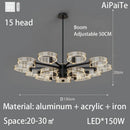 Axyaa Luxury Nordic Chandelier for Modern Living Room, Bedroom, and Restaurant
