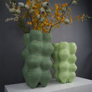 Axyaa Geometric Resin Vase Sculpture Handmade Art Furnishings Bouquet Holder