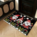 Axyaa Christmas Dwarf Decor Door Mat - Non-Slip Absorbent Floor Mat