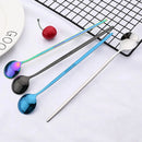 Axyaa 6pcs Stainless Steel Ice Cream Spoons Set for Bars Kitchen