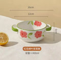 Axyaa 4.7-inch Ceramic Double Ear Steamed Egg Bowl