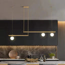 Axyaa Nordic White Glass Ball Chandelier for Kitchen Dining Room Table