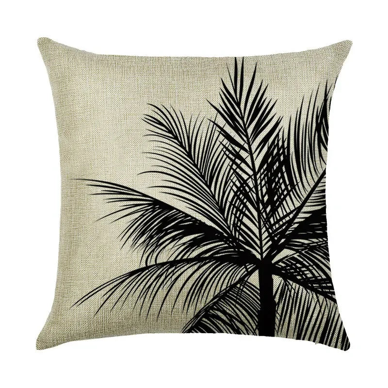 Axyaa Cartoon Pattern Linen Pillowcase - Home Sofa Decorative Cushion Cover