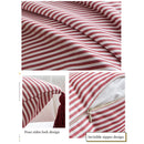 Axyaa Striped Tassel Pillowcase – Red White Plain Cojines Cover