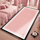 Axyaa Fluffy Pink Carpet: Soft, Minimalist Style Rug for Girl Bedroom, Living Room