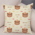 Axyaa Cartoon Animal Cushion Cover: 45*45cm for Living Room, Sofa, Car, Children's Room