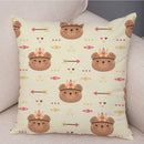 Axyaa Cartoon Animal Cushion Cover: 45*45cm for Living Room, Sofa, Car, Children's Room