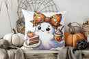 Axyaa Halloween Skull & Pumpkin Pillow Cover for Sofa, Bedroom, Car
