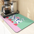 Axyaa Cartoon Pattern Kitchen Drying Mat - Non-Slip Table Coasters & Placemat