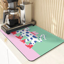 Axyaa Cartoon Pattern Kitchen Drying Mat - Non-Slip Table Coasters & Placemat