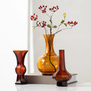Axyaa Green Glass Geometry Vase for Home Decor and Flower Arrangements