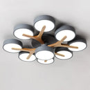 Axya Nordic Wood Art LED Ceiling Light For Home Decor - Luster