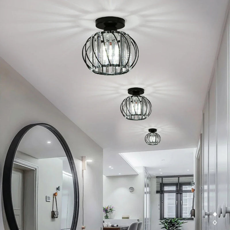 Axyaa Round Iron Ceiling Chandelier for Dining Room, Bedroom, Kitchen - Modern Design