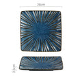 Axyaa Ceramic Striped Snack Plate - Creative Sushi Dessert Dish Steak Tableware