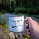 Axyaa Enamel Coffee Cocoa Mugs for Outdoor Travel and Home Breakfast