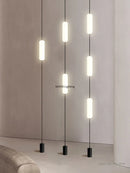 Axyaa LED Floor Lamp Acrylic Long Line Light Black Modern Minimalism Bedroom Decor