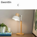 Axyaa Nordic Iron Wood Table Lamps Living Room Bedroom Modern Luminaire