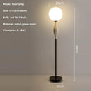 Axyaa Glass Shade Nordic Floor Lamp for Living Room Bedroom Study Decor