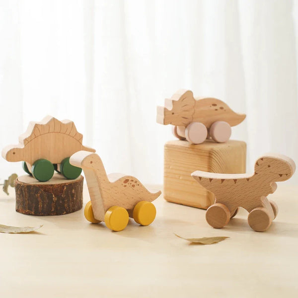 Axya Dinosaur Wooden Building Blocks Car Educational Toys