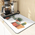 Axyaa Cactus Silicone Coasters Set for Kitchen Table - Absorbent Drying Mat