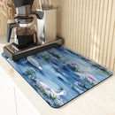 Axyaa Watercolor Square Dry Mat for Dishes & Cups - Absorbent & Anti-slip