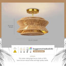Axyaa Woven Rattan Ceiling Chandelier Light Fixture for Home Décor