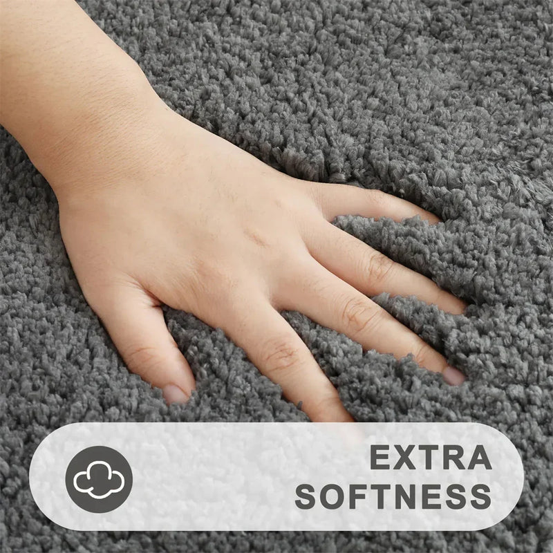 Axyaa Plush Bathroom Rug: Absorbent, Quick Dry, Non-Slip Floor Mat