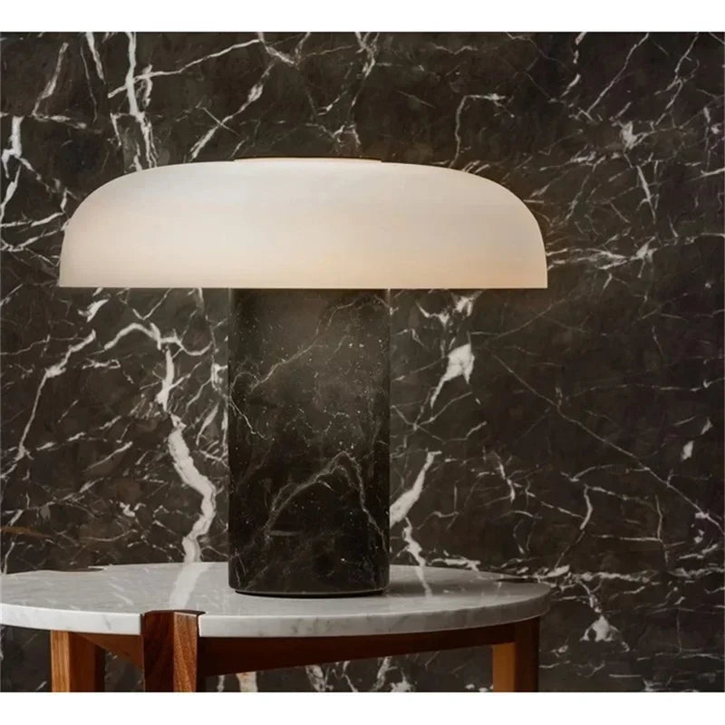 Axyaa Nordic Marble Table Lamp LED Desk Light for Living Room Bedroom