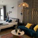 Axyaa Coconut Leaves Chandelier: Modern Bohemian Pendant Light for Home and Hospitality