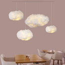 Axyaa Nordic Cloud Pendant LED Chandelier for Living, Dining, and Children's Room