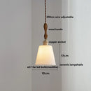 Axyaa Nordic Copper LED Pendant Lamp with Ceramic Lampshade for Living Room Chandelier