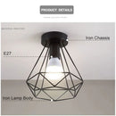 Axyaa Black Metal LED Ceiling Light for Corridor Study Room Nordic Aisle Lighting