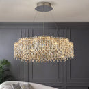 Axyaa Light Luxury Crystal Chandelier for Living Room, Dining Room, Study, and Bedroom