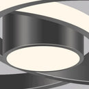 Axyaa Circular Aluminum Chandelier for Dining Table, Bar, Bedroom, Living Room - Pendant Lamp Lighting